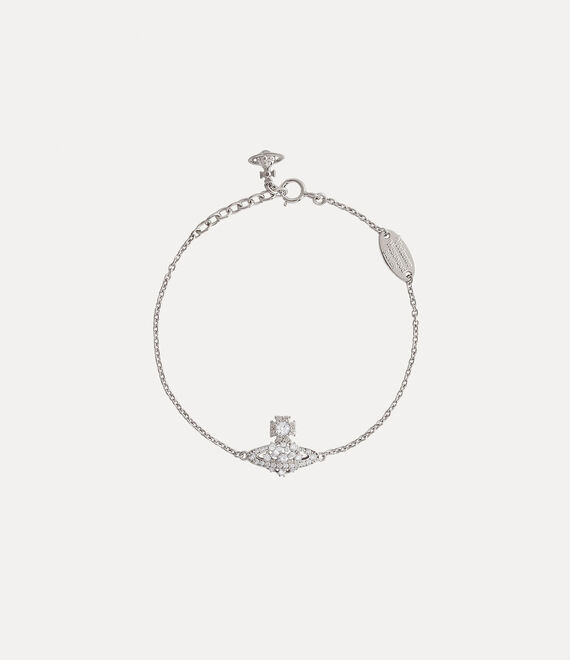 Vivienne Westwood narcissa bracelet in PLATINUM/WHITE CZ